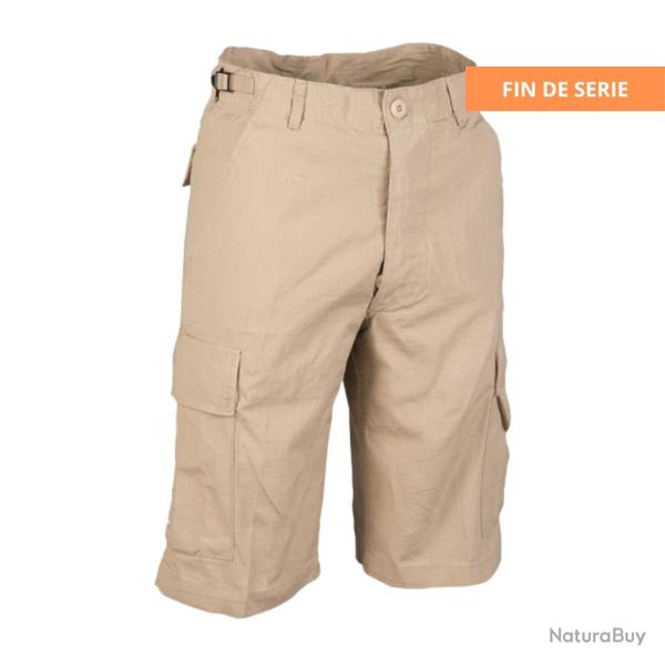 BERMUDA US R/S COTON D�LAV� KHAKI - MIL-TEC NEUF XS SABLE