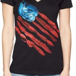 T-SHIRT FEATHER FLAG TEE BLACK FEMME - 5.11 Tactical NEUF BLACK XS