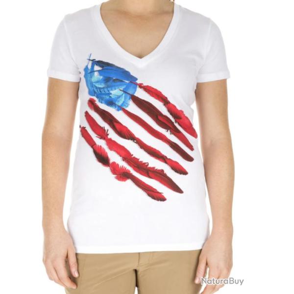 T-SHIRT FEATHER FLAG TEE WHITE FEMME - 5.11 TACTICAL NEUF BLANC XL