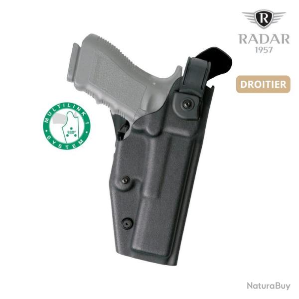 HOLSTER 2 FAST GLOCK 17 (DROIT) - RADAR 1957 NEUF U NOIR