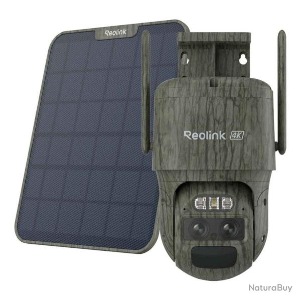 CAMERA GO G770 - REOLINK CAM�RA 4G SANS FIL � DOUBLE OBJECTIFS AVEC SUIVI AUTO ET ZOOM AVEC PANNEAU 