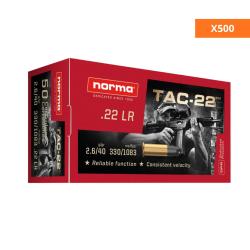 BOITE DE .22LR 2.6G 40GR TAC-22 X500 - NORMA