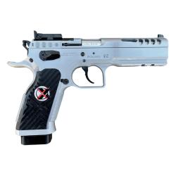 PISTOLET STOCK MASTER XTREME OPTIC 9X19 CHROME - TANFOGLIO