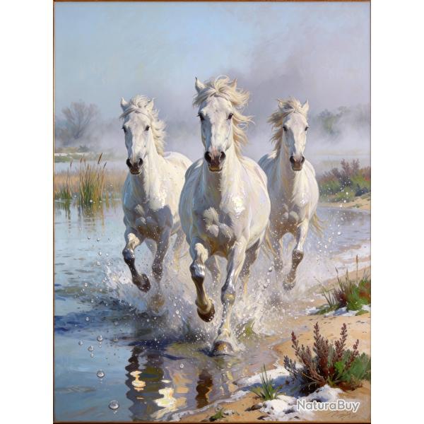 Affiche 30x40cm chevaux