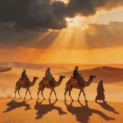 Affiche 30x40cm caravane du desert