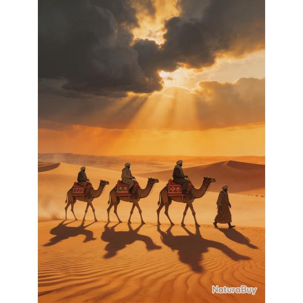 Affiche 30x40cm caravane du desert