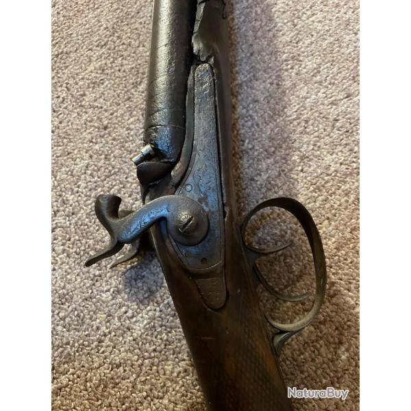 Fusil de chasse Juxtapos� � Percussion - Poudre Noire - Pi�ces ou Restauration / Collection - epave
