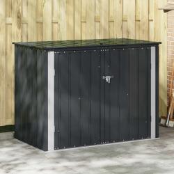 Bo&icirc;te de Rangement de Noir 151,5 x 82 x 110,5 cm Acier