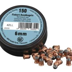 MUNITIONS RWS CALIBRE 22 / 6MM FLOBERT RONDE x150