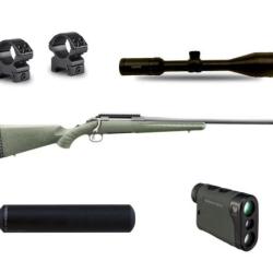 Pack affut approche RUGER GLENFIELD + lunette + silencieux + t&eacute;l&eacute;metre 30-06 Sprg
