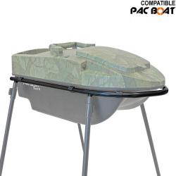 Support Bateau Bait Boat Pod Basic Inox Noir pour Anatec Pac Boat