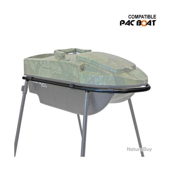 Support Bateau Bait Boat Pod Basic Inox Noir pour Anatec Pac Boat