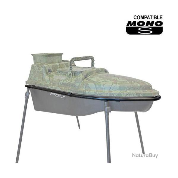 Support Bateau Bait Boat Pod Basic Inox Noir pour Anatec Monocoque S