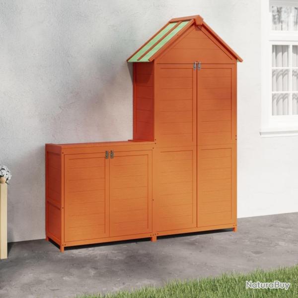 Ensemble de remise � outils de 2 pcs marron pin massif