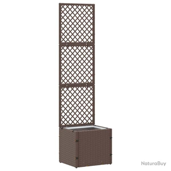 Jardini�re Treillis Marron 35 x 30 x 135 cm M�t??