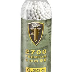 BILLES BBS 6MM ELITE FORCE BLANCHE 0.20G BOUTEILLE X2700
