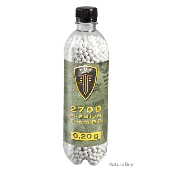 BILLES BBS 6MM ELITE FORCE BLANCHE 0.20G BOUTEILLE X2700
