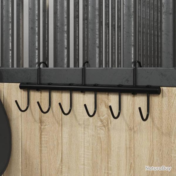 Porte-bride avec 9 crochets tournants noir acier
