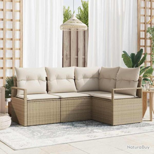Ensemble de Canap�s 4 pcs Beige polyrotin