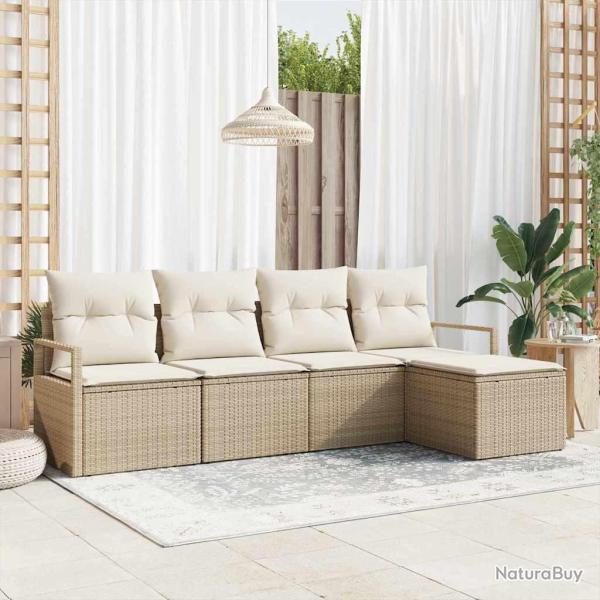 Ensemble de Canap�s 5 pcs Beige polyrotin