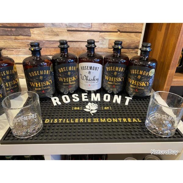 Rosemont s�rie limit� Lot 5 Whisky + 1 tapie de bar + 2 verres offert.