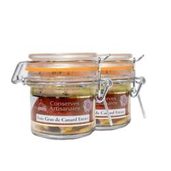Lot de deux foie gras de canard entier mi-cuit 2X90g