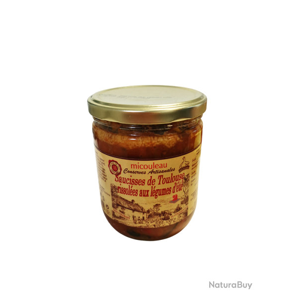 Saucisses de Toulouse rissol�es aux l�gumes d'�t� 380G