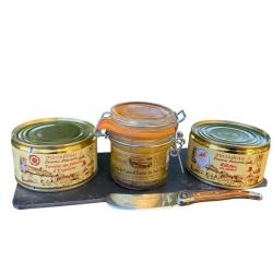 Kit ap&eacute;ro gourmet : deux terrines et 1 foie gras