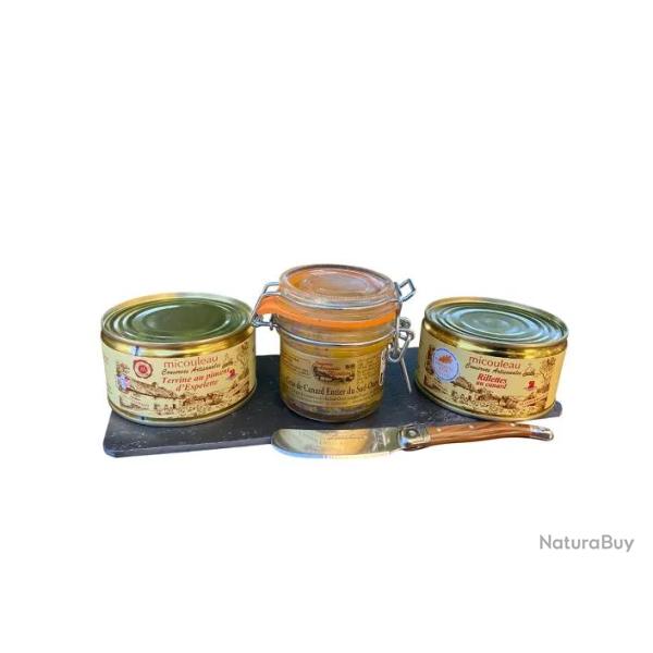 Kit ap�ro gourmet : deux terrines et 1 foie gras
