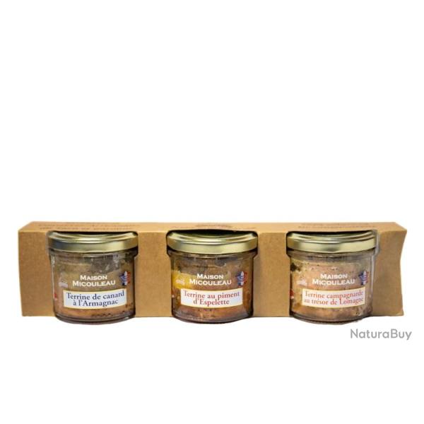 Lot de 3 terrines artisanales