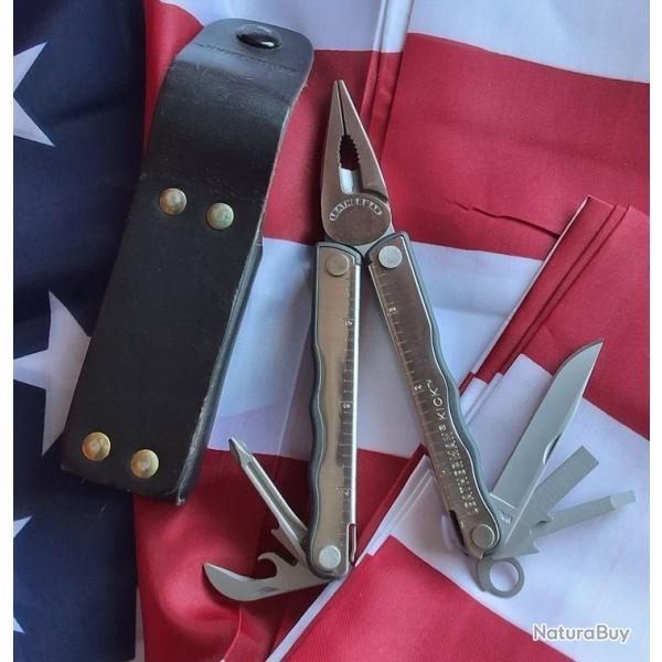 leatherman kick  neuf + etui  cuir  d'origine INTACT
