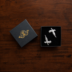 Boutons de manchette � Faisan en vol