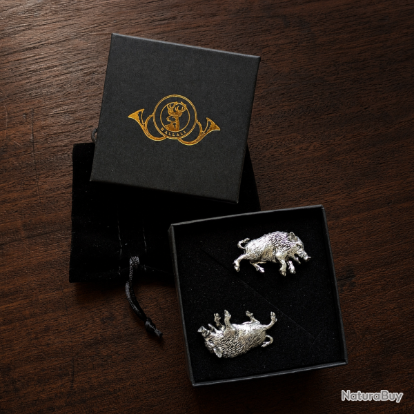 Boutons de manchette � Sanglier