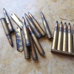 1 garand springfield 30-06 embout noir perfo 1942 ww2 US army perc&eacute;e neutra percut&eacute;e seconde guerre