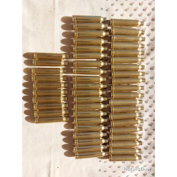 50 douilles nettoy�es calibre 7mm Remington Magnum; marque Remington. (tir�es 1 fois).