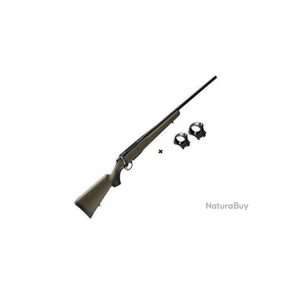 CARABINE TIKKA T3X LITE OD GREEN 30-06 NS 3RD 20" 51CM M15X1 + MONTAGE 30MM