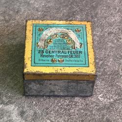 BELLE et RARE boite originale de 25 cartouches .380 Bull Dog - port compris