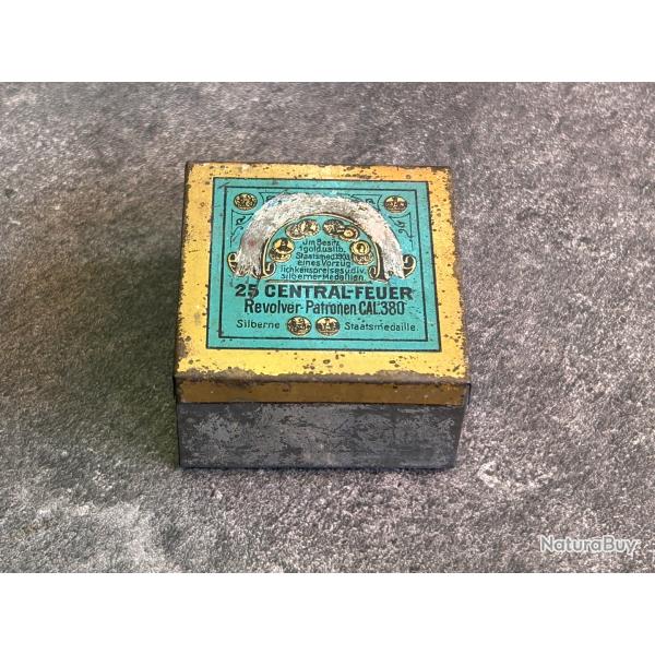 BELLE et RARE boite originale de 25 cartouches .380 Bull Dog - port compris