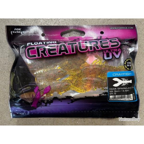 Leurres Fox Rage Creatures UV Crayfish 9cm sparkling oil