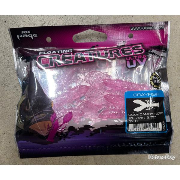 Leurres Fox Rage Creatures UV Crayfish 7cm candy floss