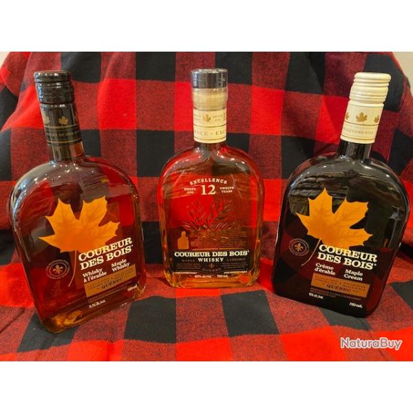 Coureur des bois LOT 1 whisky, 1 cr�me d'�rable, 1 whisky 12 ANS