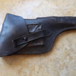 holster &eacute;tui pour C96 Mauser Schnellfeuer + 2 chargeurs seconde guerre arri&egrave;re abim&eacute;  ww2 M1932 M712