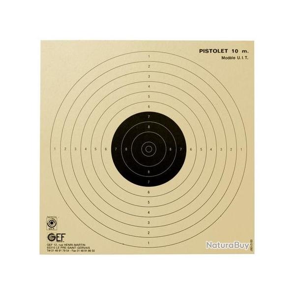 100 CIBLES PISTOLET 10M