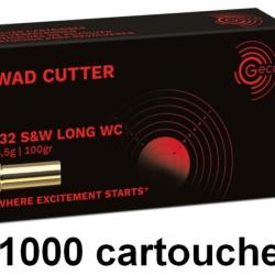 MUNITIONS GECO CALIBRE .32 S&W Long WC 100 GRS 20 boites ( 1000 munitions )