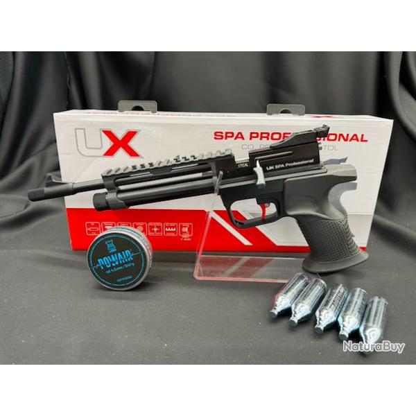 PACK PR�T A TIRER "Nouveaut� 2026" PISTOLET SPA PROFESSIONAL CO2 CAL 4.5MM UMAREX