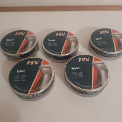 Super lot de plombs h&n sport calibre 4,5 mm