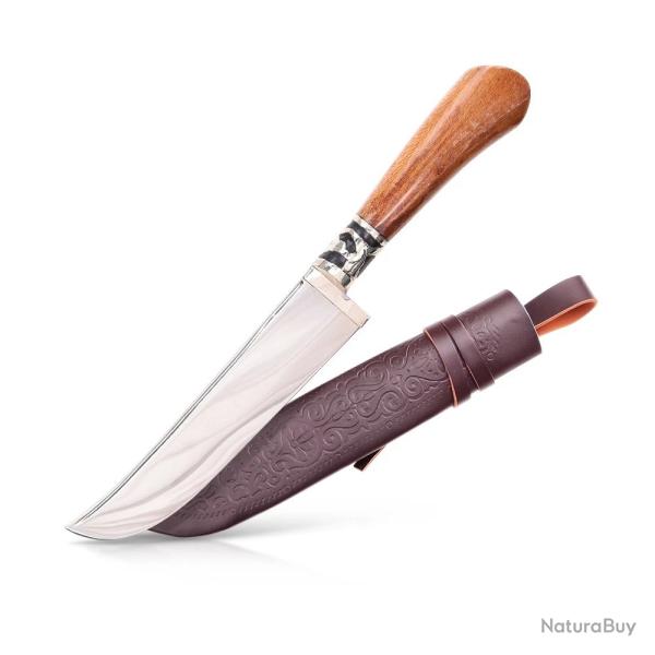 Couteau Pchak Ouzbek Artisanal 31cm  Lame Inox  Manche �rable