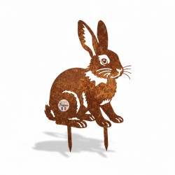 Silhouette de jardin lapin assis