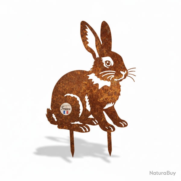 Silhouette de jardin lapin assis