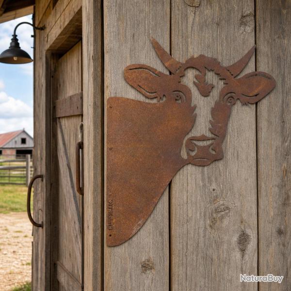 Silhouette t�te de vache - � plat